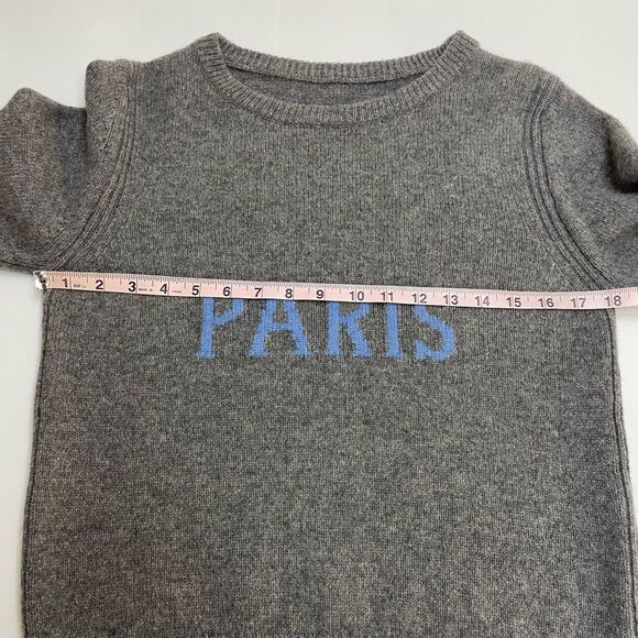 Alberta Ferretti Wool Cashmere Crew Neck Pullover Paris Sweater Gray Size 6 - Picture 3 of 11